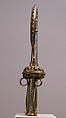 Crozier Head with Saint Michael Slaying the Dragon, Copper: formed, engraved, chased, scraped, stippled, and gilt; champlevé enamel: medium blue, turquoise, green (on the replaced lower shaft), yellow, red, and white, French