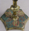 Ciborium, Champlevé enamel, copper-gilt, Spanish