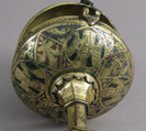 Ciborium, Champlevé enamel, copper-gilt, Spanish