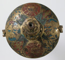 Ciborium, Champlevé enamel, copper-gilt, Spanish