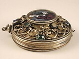 Reliquary, Painted enamel, silver-gilt, glass, French (?)
