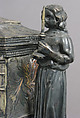 Reliquary, Silver-gilt, basse taille enamel, Italian