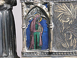Reliquary, Silver-gilt, basse taille enamel, Italian
