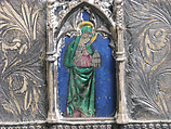 Reliquary, Silver-gilt, basse taille enamel, Italian