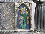 Reliquary, Silver-gilt, basse taille enamel, Italian