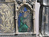 Reliquary, Silver-gilt, basse taille enamel, Italian