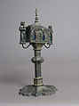 Reliquary, Silver-gilt, basse taille enamel, Italian