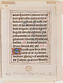 Manuscript Leaf with Saint James the Greater, from a Book of Hours, Tempera, ink, and shell gold on parchment, Netherlandish