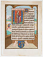 Manuscript Leaf with Saint Thomas, from a Book of Hours, Tempera, ink, and shell gold on parchment, Netherlandish