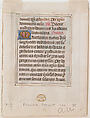 Manuscript Leaf with Saint Thomas, from a Book of Hours, Tempera, ink, and shell gold on parchment, Netherlandish