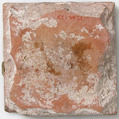 Tile with Geometric Design, Earthenware, glaze, Spanish
