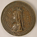 Medal Louis XII, King of France (r. 1498–15155), and Anne of Brittany (1476–1514), Copper alloy, French