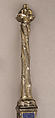 Spoon, Silver-gilt, lapis lazuli, French