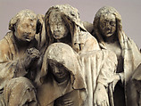 Mourners and Soldiers from a Crucifixion, Alabaster, traces of paint, South Netherlandish