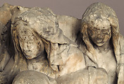 Mourners and Soldiers from a Crucifixion, Alabaster, traces of paint, South Netherlandish