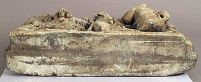 Mourners and Soldiers from a Crucifixion, Alabaster, traces of paint, South Netherlandish