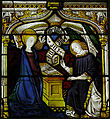 The Annunciation, Pot-metal, white glass, vitreous paint, silver stain, French