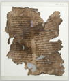 Manuscript Leaf Fragment, Ink on parchment, Coptic