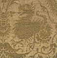 Textile with Figures and Animals in Architectural Setting, Silk, metal thread, Italian