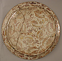 Plate, Tin-glazed earthenware, Spanish