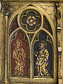 Plaque with Six Inset Panels, Copper-gilt, champlevé translucent enamel, French