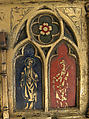 Plaque with Six Inset Panels, Copper-gilt, champlevé translucent enamel, French