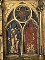 Plaque with Six Inset Panels, Copper-gilt, champlevé translucent enamel, French