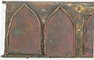 Plaque with Six Inset Panels, Copper-gilt, champlevé translucent enamel, French