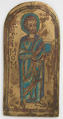 Plaque of St. Simon, Champlevé enamel and gilded copper, German