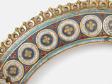 Tri-Lobed Arch from a Reliquary Shrine, Nicholas of Verdun and Cologne Followers, Champlevé enamel on gilded copper, German