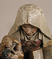 Saint Anne Holding the Virgin and Child, Walnut with polychromy and gilding, and metal thread, South Netherlandish