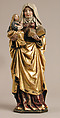 Saint Anne Holding the Virgin and Child, Walnut with polychromy and gilding, and metal thread, South Netherlandish
