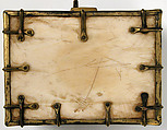 Box with Standing Saints, Elephant ivory, gilded copper mounts, French (lid)/European (lower elements, hardware)