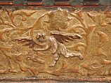 Coffret, Walnut, leather, gesso, painting, and gilding, Italian