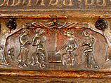 Coffret, Walnut, leather, gesso, painting, and gilding, Italian