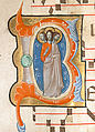 Gradual, Tempera and ink on parchment, with oak and tooled leather binding, Italian
