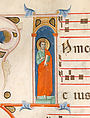 Gradual, Tempera and ink on parchment, with oak and tooled leather binding, Italian