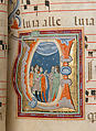Gradual, Tempera and ink on parchment, with oak and tooled leather binding, Italian