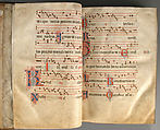 Gradual, Tempera and ink on parchment, with oak and tooled leather binding, Italian