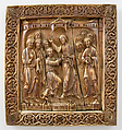 Plaque with Doubting Thomas, Walrus ivory, German