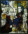 Glass Panel with Solomon Receiving The Queen of Sheba, Pot metal and colorless glass, vitreous paint, and silver stain, lead, Franco-Netherlandish