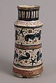 Pharmacy Jar, Tin-glazed earthenware, Spanish