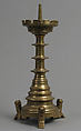 Candlestick, Pricket, Brass, South Netherlandish