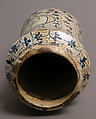 Pharmacy Jar, Earthenware, tin-glaze (lusterware), Spanish