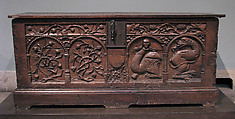 Chest, Walnut, iron mounts, French or Netherlandish