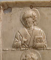 Right Wing of a Triptych with Saints Nicholas and Theodore, Elephant ivory, Byzantine