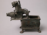 Censer with a Lioness Hunting a Boar, Bronze, Coptic