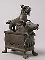 Censer with a Lioness Hunting a Boar, Bronze, Coptic