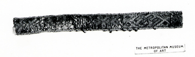 Fragment of Ribbon, ? with silver gilt thread, Italian