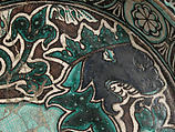 Dish with Lion, Tin-glazed earthenware, Italian